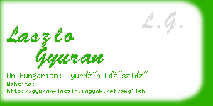 laszlo gyuran business card